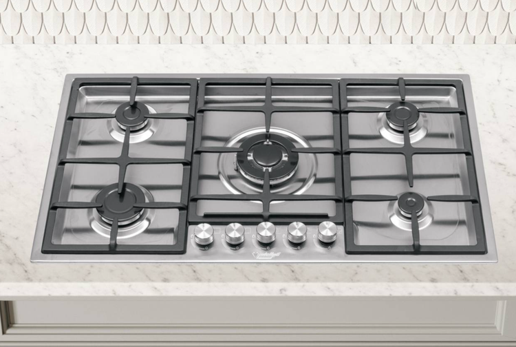 اجاق گاز صفحه استیل نگین الماس کد GA12 ابعاد 50×90